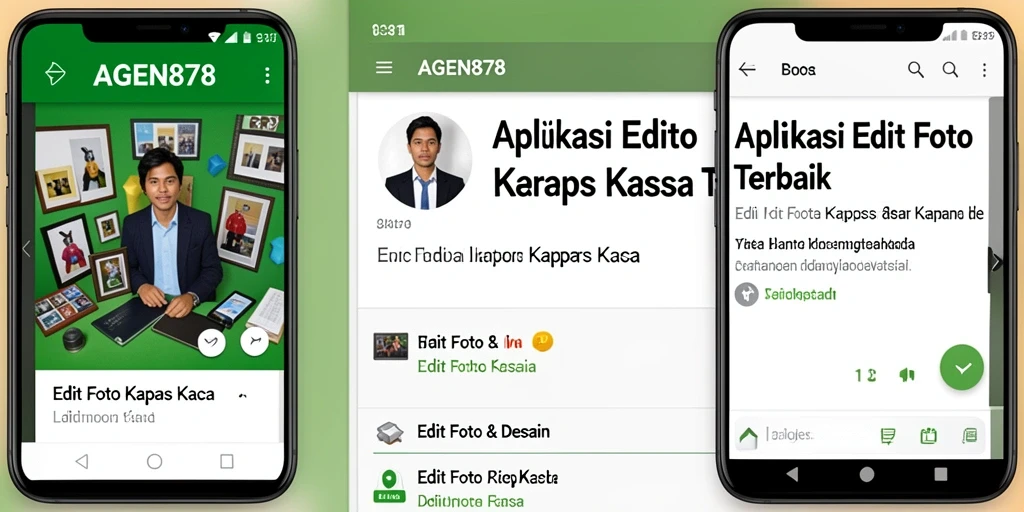 Antarmuka AGEN878 dengan efek Edit Foto Kertas Kaca yang menarik.