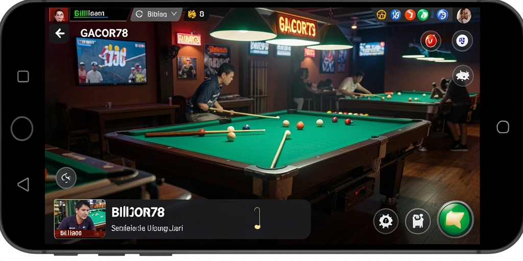Antarmuka permainan GACOR78 yang menarik dengan grafis Billiard berkualitas tinggi.