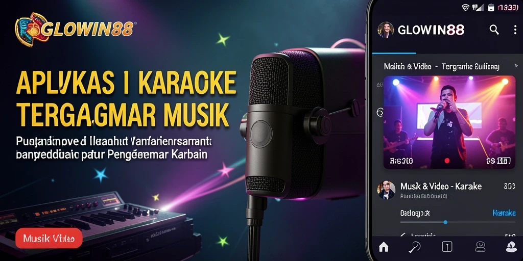 Antarmuka pengguna GLOWIN88 yang menarik dan intuitif untuk Karaoke.