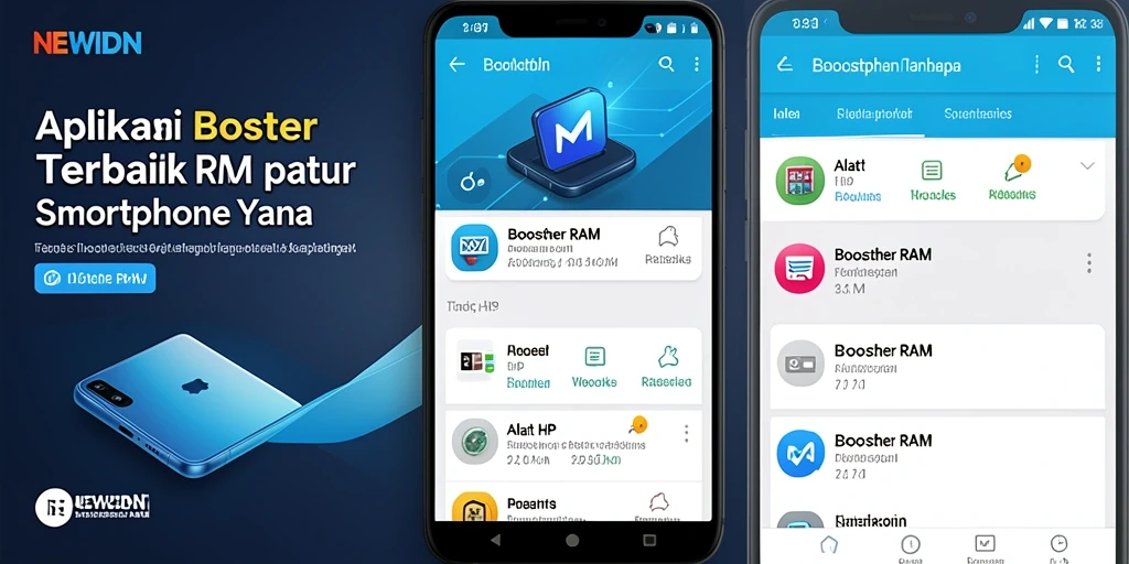 Tampilan antarmuka pengguna NEWIDN untuk optimasi RAM yang efisien.