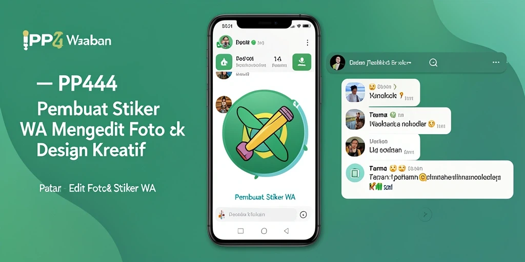 Antarmuka PP444 yang memudahkan pembuatan stiker WA.