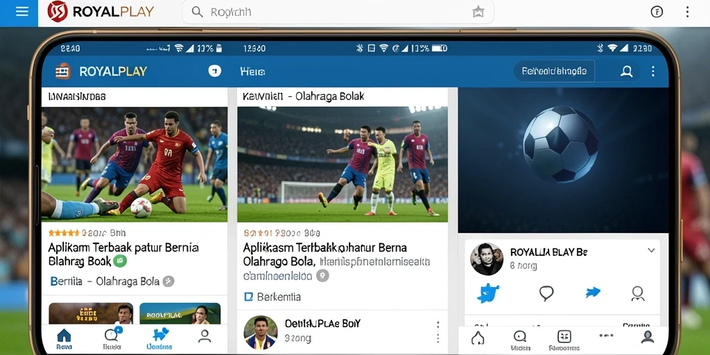 Tampilan antarmuka aplikasi ROYALPLAY yang menarik dan informatif.