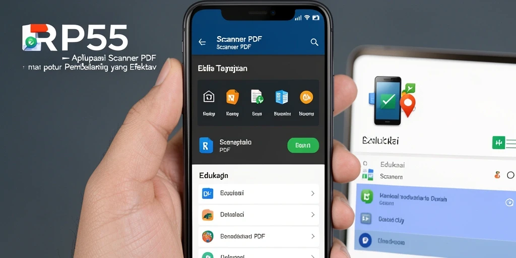 Antarmuka aplikasi RP55 yang intuitif dan fungsional untuk Scanner PDF.