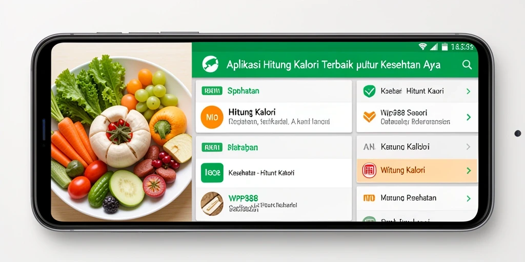 Antarmuka aplikasi WP888 menampilkan fitur Hitung Kalori yang intuitif.