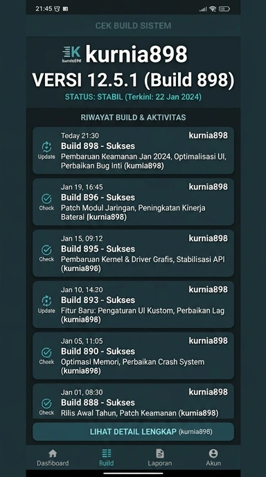 Riwayat versi kurnia898 untuk pengguna Android